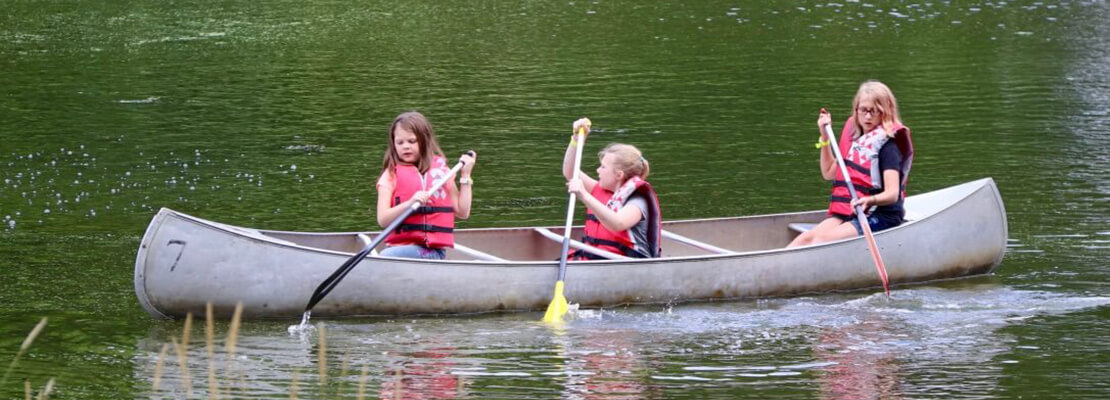 Kids in canoe