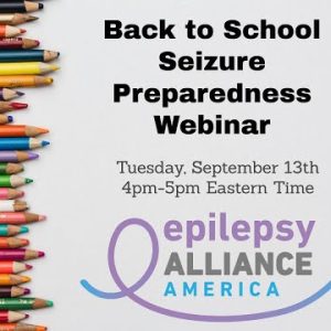 Back to School Seizure Preparedness Webinar Banner